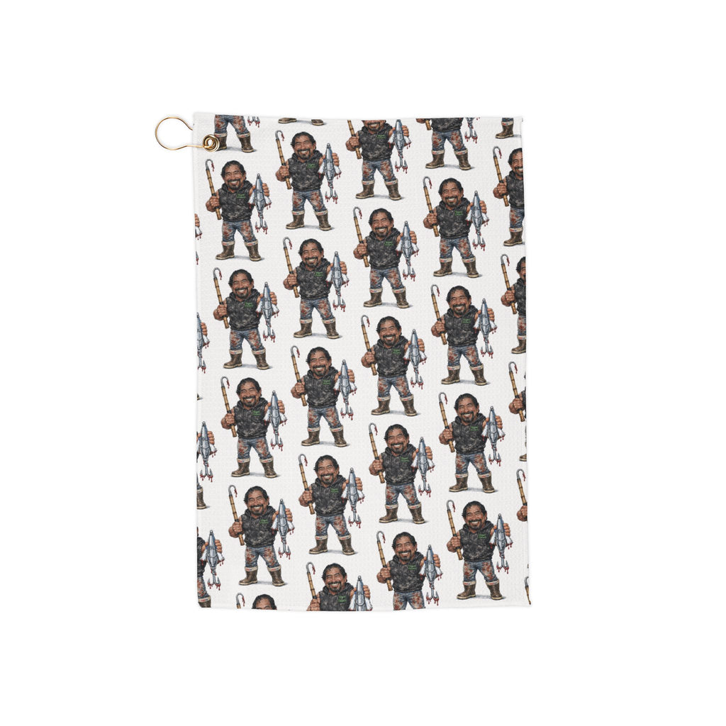 Fishing Towel — Eddie is the Bomb Patterned Towel with Clip Ring