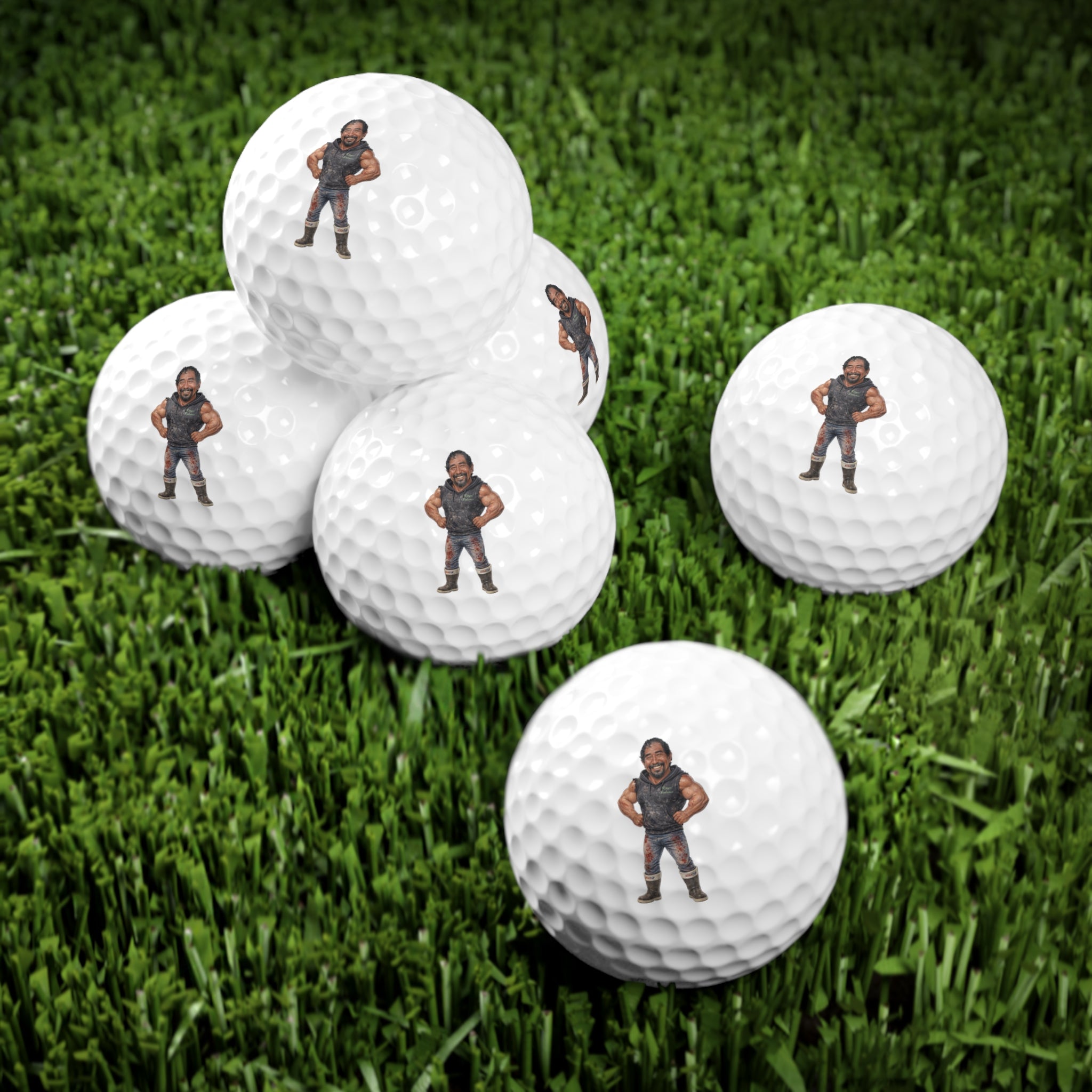 Eddie The Man! Golf Balls, 6pcs